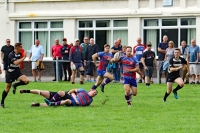 Try scorer James Thatcher splits the Pentyrch defence.jpg